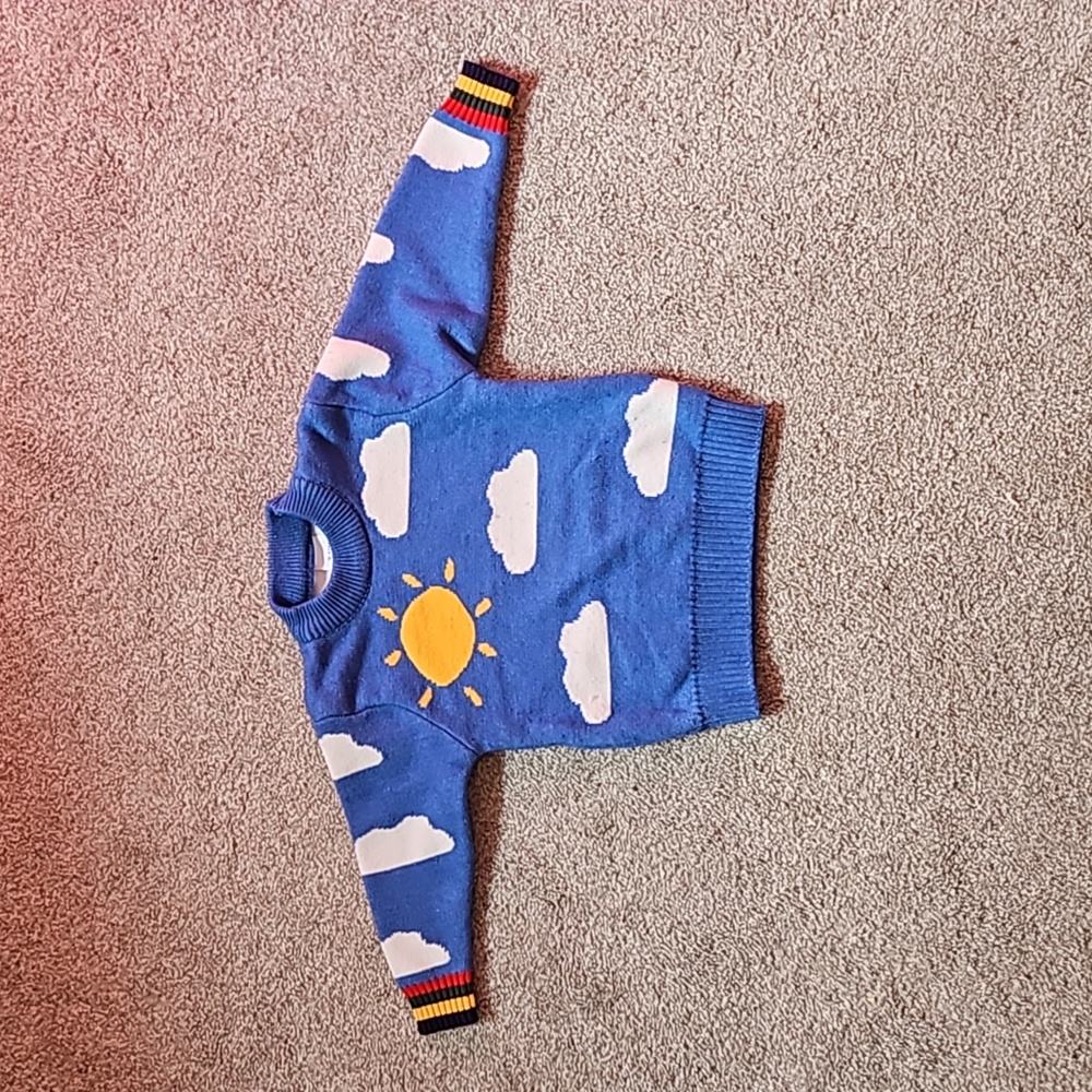 Cloud/sunshine sweater 9-12 m